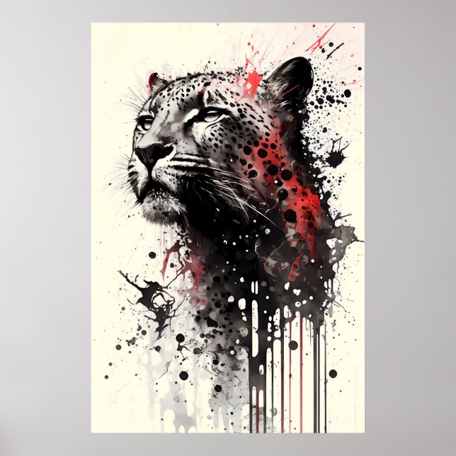 Póster Jaguar Ink Portrait (Frente)