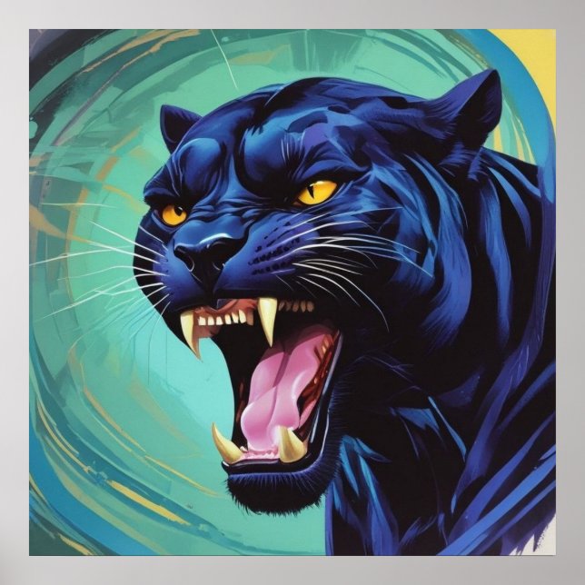 Póster Jaguar - Pantera Negra  (Frente)