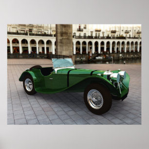 Póster Jaguar SS 90 Roadster - GRANDE