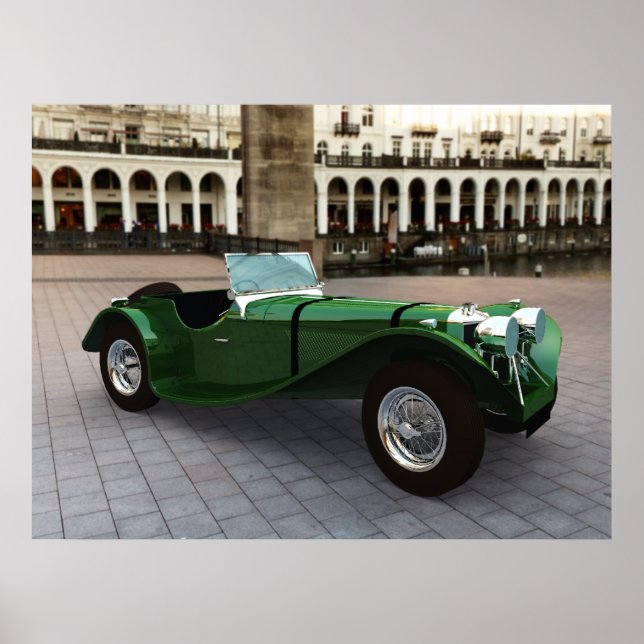 Póster Jaguar SS 90 Roadster - GRANDE (Frente)