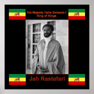 Póster Jah Rastafari, Haile Selassie I Canvas Print 3 pie