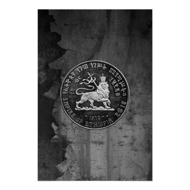 Póster Jah Rastafari Lion of Judah Reggae Rasta Roots (Anverso)