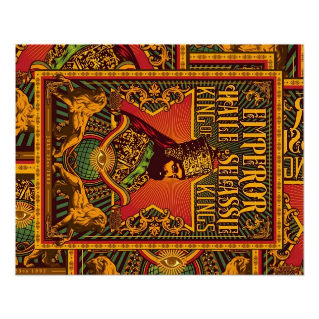 Póster Jah Rastafari Selassie Rasta Reggae Afrika Roots (Anverso)