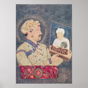 Póster Jahangir holding a portrait of Emperor Akbar