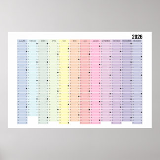 Póster Jahreskalender 2026