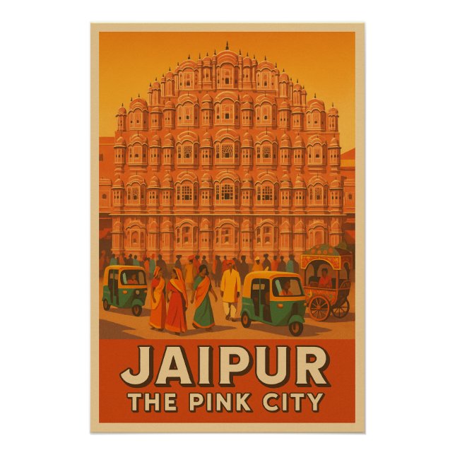 Póster Jaipur - La ciudad rosa (Anverso)