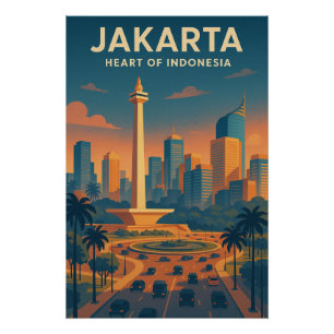 Póster JAKARTA – Corazón de Indonesia’.