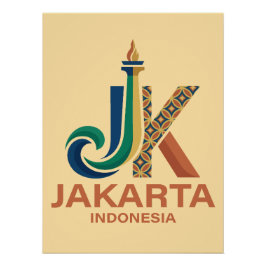 Póster Jakarta Indonesia Southeast Asia