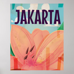 Póster Jakarta Vintage Travel Poster
