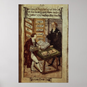 Póster Jakob Fugger en su oficina, 1518
