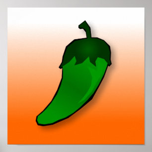 Póster Jalapeno Chile Pepper Canvas