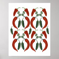 Jalapeño Chile Peppers Pattern Art