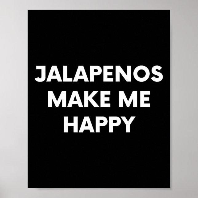 Póster Jalapenos Funny Cinco De Mayo Humor Comida Mexican (Frente)