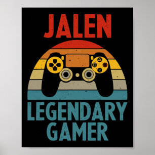 Póster Jalen Regalo Nombre Personalizado Divertido Gaming