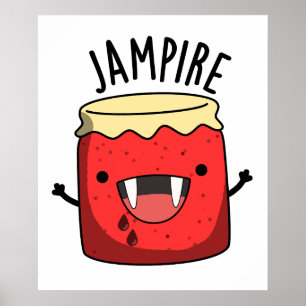 Póster Jam-pire Funny Vampire Jam Pun