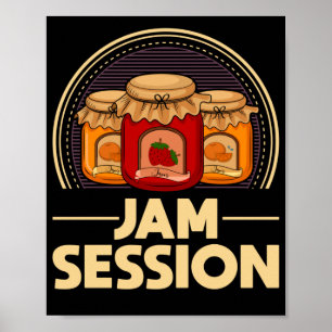 Póster Jam Session Music Pun Jelly Lover
