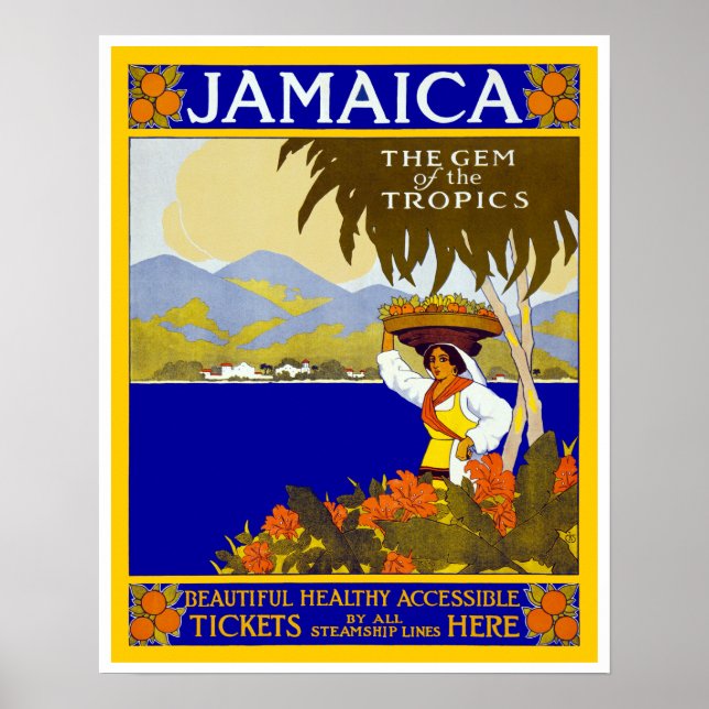 Póster Jamaica ~ La joya de los trópicos (Frente)