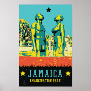 Póster Jamaica, Parque de la Emancipación, postal del Car
