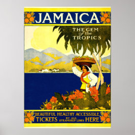 Póster Jamaica, Poster de Viajes Vintage