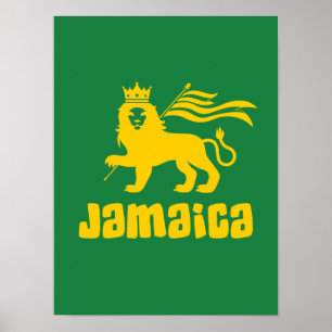 Póster Jamaica Rasta Lion Poster