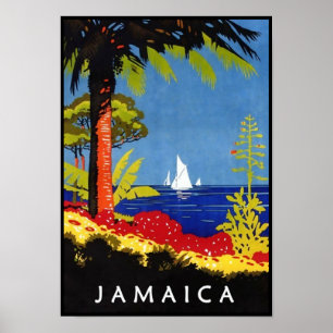 Póster Jamaica Vintage Retro Art Deco Travel Poster