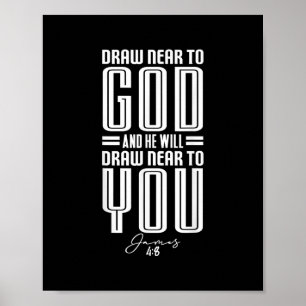 Póster James48 acercarse a Dios Christian Motivational Bi