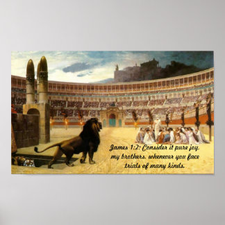 Póster James 1:2 Mártires cristianos en Poster de oración