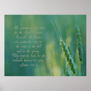 Póster James 5:6-8 Perseverancia Inspiradora