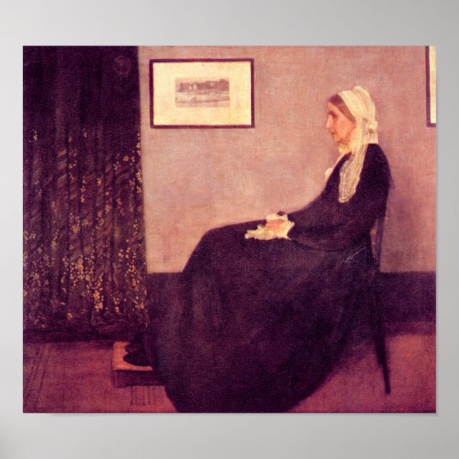 Póster James Abbot McNeill Whistler - Madre de un silbado (Frente)