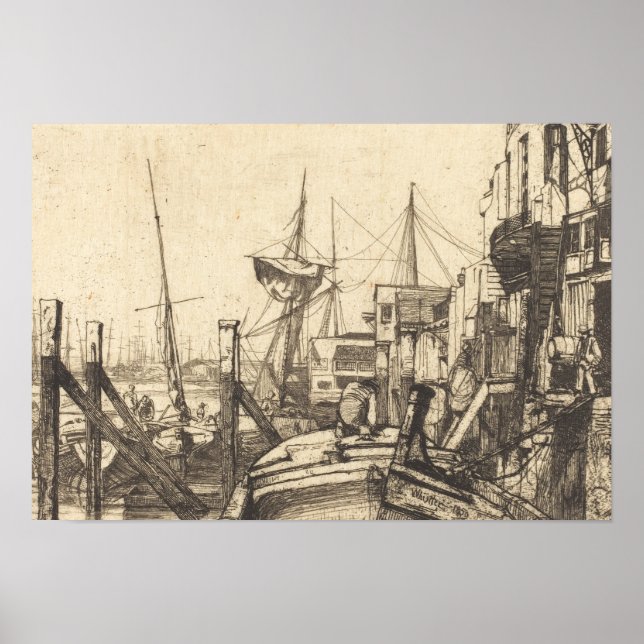 Póster James Abbott McNeill Whistler - Limehouse (Frente)