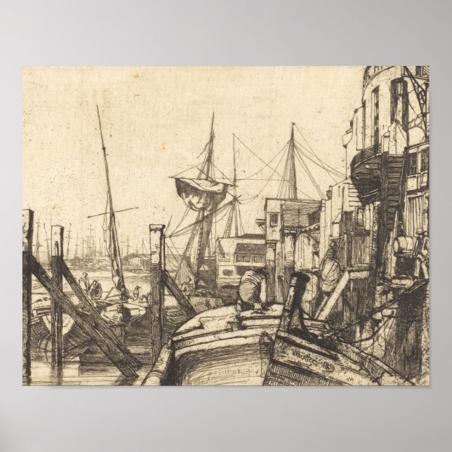 Póster James Abbott McNeill Whistler - Limehouse (Frente)