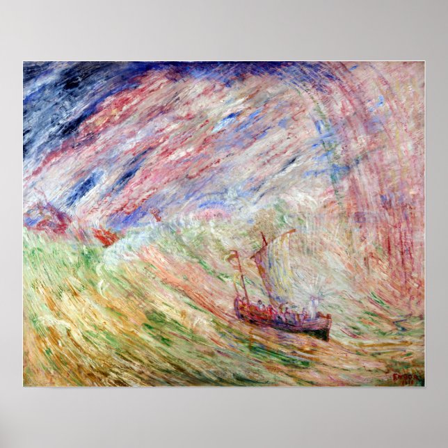 Póster James Ensor Christ acuartelando el agua (Frente)