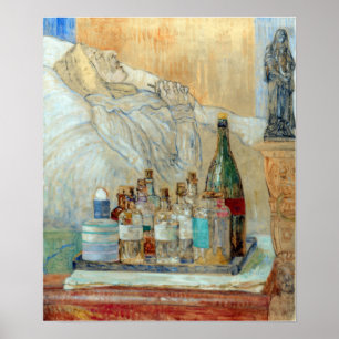 Póster James Ensor de la madre del artista en la muerte