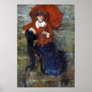 Póster James Ensor The Lady with Red Parasol