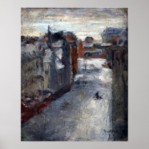 Póster James Ensor The Van Iseghemlaan en la nieve