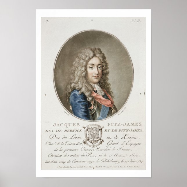 Póster James Fitzjames (1670-1733), 1st Duke of Berwick, (Frente)