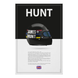 Póster James Hunt Helmet