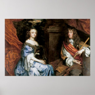 Póster James II y Anne Hyde de sir Peter Lely