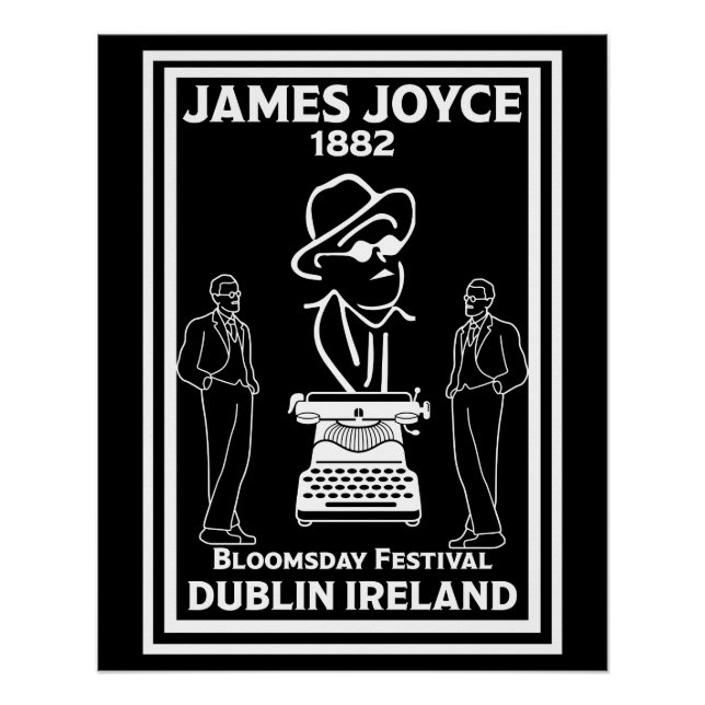 Póster James Joyce Dublin Irlanda (Anverso)
