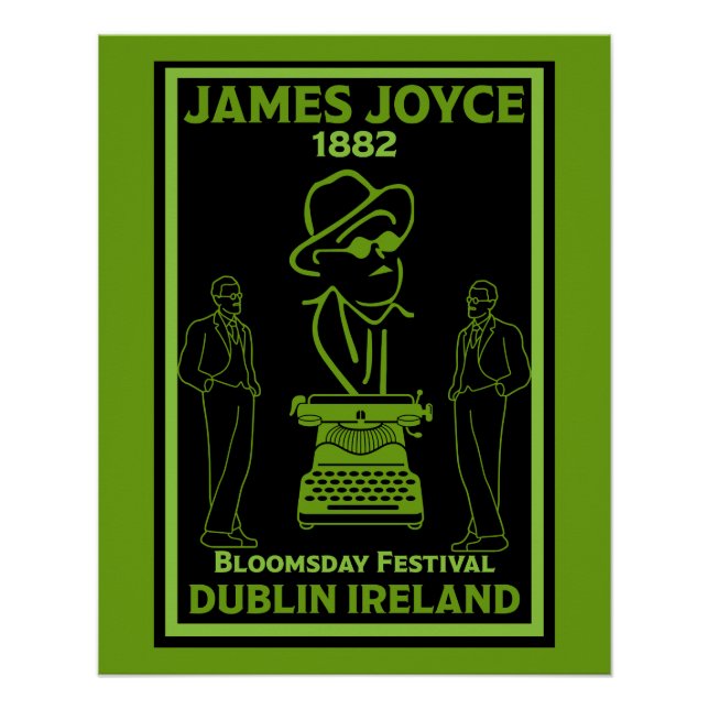 Póster James Joyce Dublin Irlanda (Anverso)