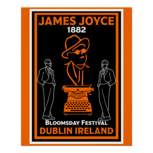 Póster James Joyce Dublin Irlanda