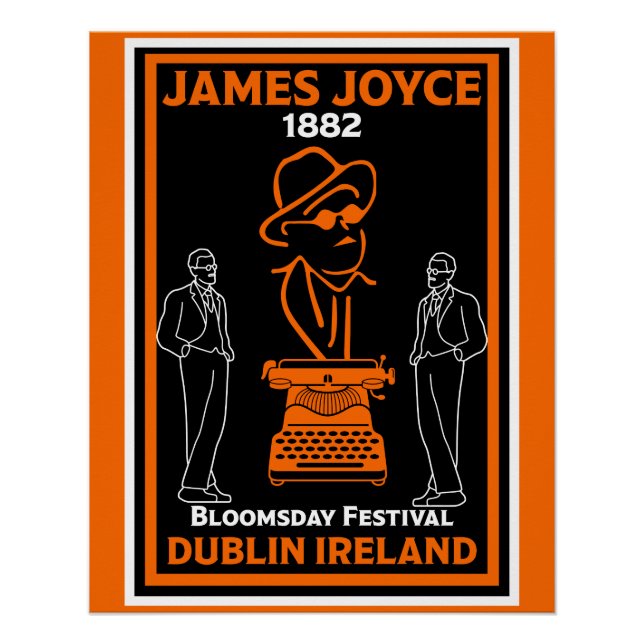 Póster James Joyce Dublin Irlanda (Anverso)