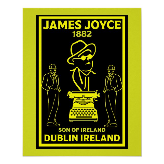 Póster James Joyce Dublin Irlanda (Anverso)