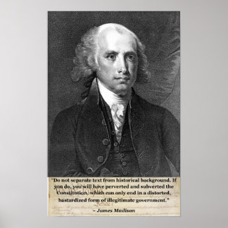 Póster James Madison - Gobierno Bastardizado