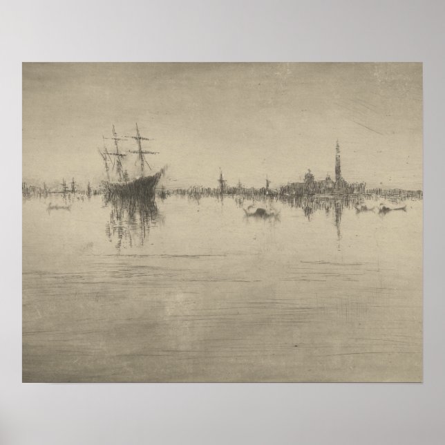 Póster James McNeill Whistler - Nocturne (Frente)