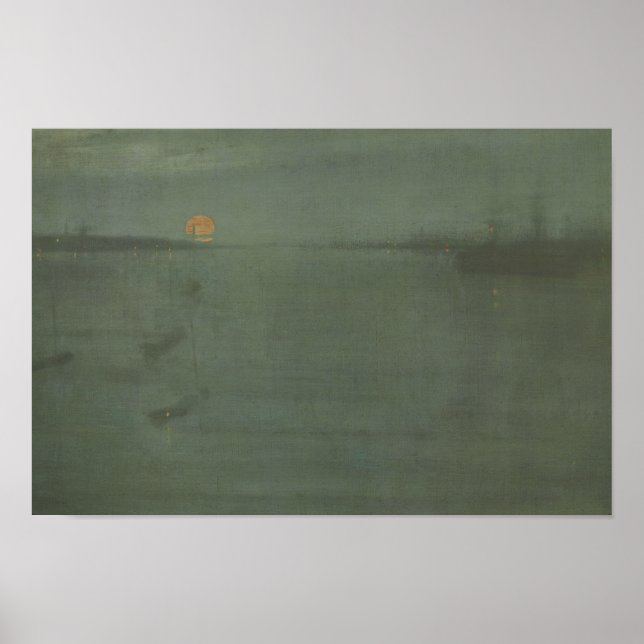 Póster James McNeill Whistler - Nocturne - Azul y Oro (Frente)