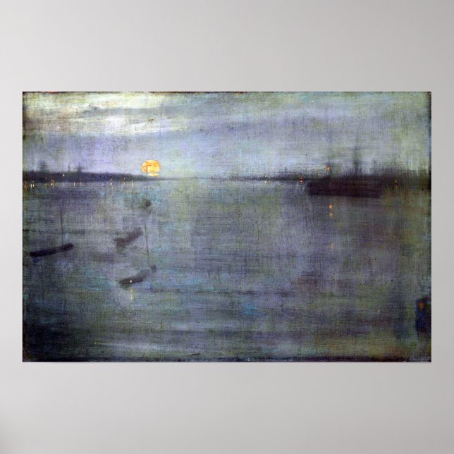 Póster James McNeill Whistler Nocturne Blue and Gold (Frente)