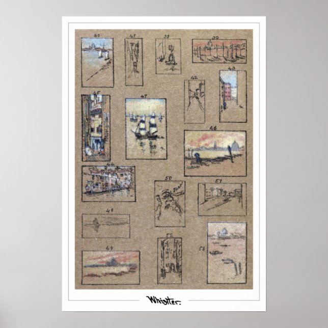 Póster James McNeill Whistler Zedign Art Poster #339-2 (Frente)