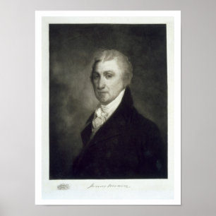 Póster James Monroe, 5to Presidente de los Estados Unidos