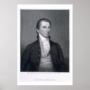 Póster James Monroe, grabado por Asher Brown Durand (1796